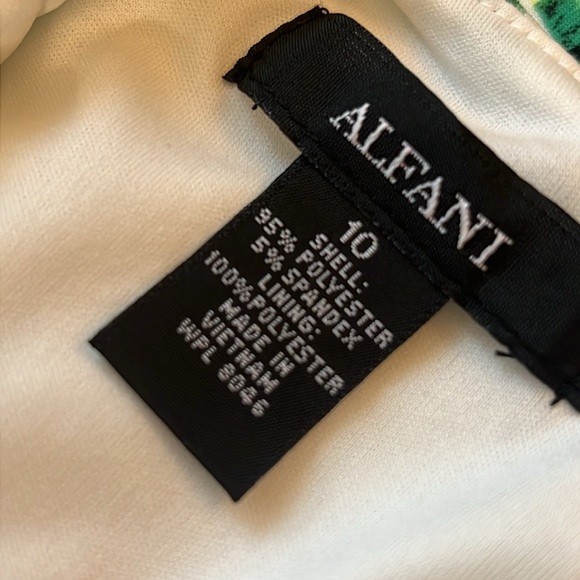 Alfani, size 10.  Green and white soft fabric.  Worn once.  Very good condition. - Picture 8 of 8